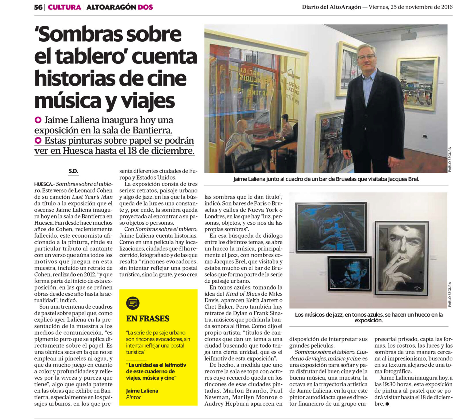 Sala Bantierra, Huesca (2016) · Diario Altoaragón · 1
