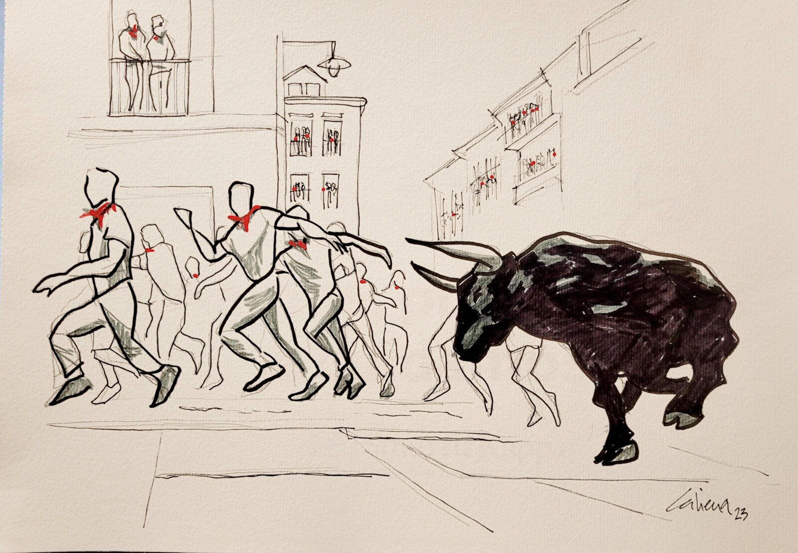 Pamplona. Encierro